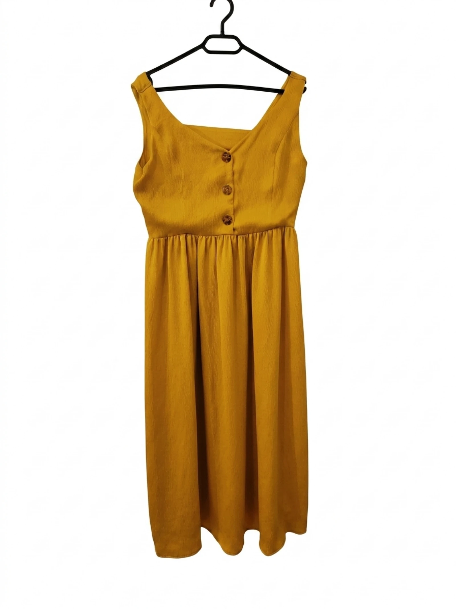 Vestido longo mostarda Naf Naf - Tamanho 40 – photo 2